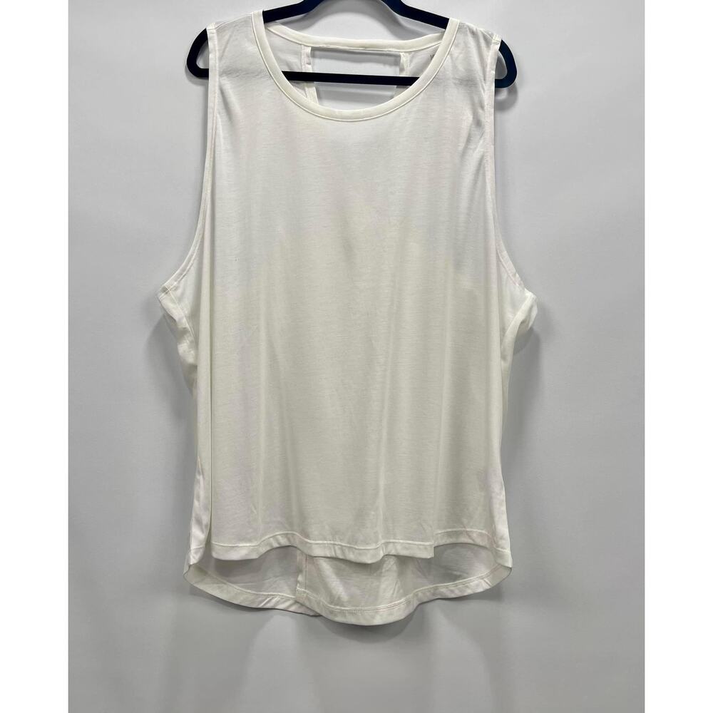 Nike Yoga  Flyaway Training Tank Top Womens 2X Ivory Dri-Fit Athletic NWT‎
